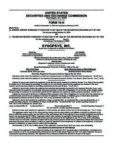 UNITED STATES SECURITIES AND EXCHANGE COMMISSION Washington, D.C[removed]FORM 10-K As filed on December 17, 2010 and amended on February 9, 2011