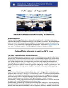 IFUW Update – 20 AugustUnited Nations Human Rights Council, UN Photo/Violaine Martin (Creative Commons Licence) International Federation of University Women news IFUW Board meetings