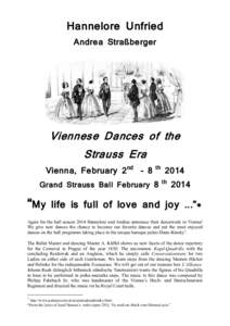 Hannelore Unfried Andrea Straßberger Viennese Dances of the Strauss Era