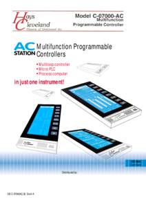 Multifunction Programmable Controllers • Multiloop controller • Micro PLC • Process computer