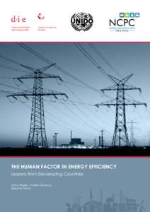 The Human Factor in Energy Efficiency Lessons from Developing Countries Anna Pegels, Aurelia Figueroa, Babette Never  Contents