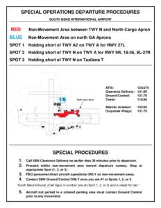 SPECIAL OPERATIONS DEPARTURE PROCEDURES SOUTH BEND INTERNATIONAL AIRPORT RED BLUE