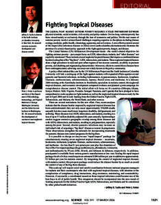 EDITORIAL  Fighting Tropical Diseases Jeffrey D. Sachs is director of the Earth Institute at Columbia University