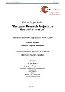 ERA-Net NEURON JTC[removed]Call text Call for Proposals for