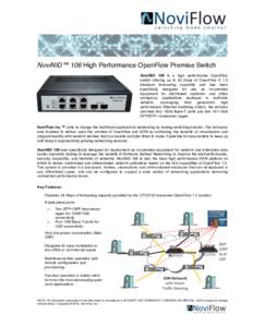    NoviNID™ 106 High Performance OpenFlow Premise Switch NoviNID 106 is a high performance OpenFlow switch offering up to 24 Gbps of OpenFlow V 1.3 standard forwarding capability and has been