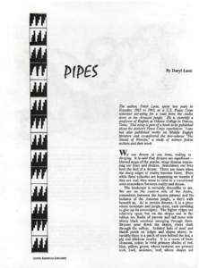 pipes  By Daryl Lane Tlie author, Daryl Lane, spent two years in Ecuador, 1963 to 1965, as a U.S. Peace Corps