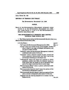 Legal Notice No. 323, Vol. 43, No. 204, 25th November, 2004