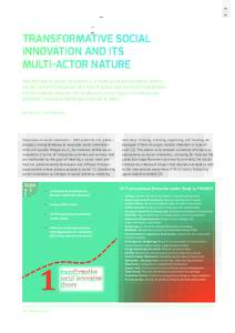 46 47 TRANSFORMATIVE SOCIAL INNOVATION AND ITS MULTI-ACTOR NATURE