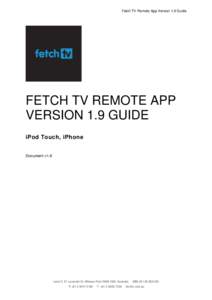 Fetch TV Remote App Version 1.9 Guide
