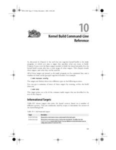 ,ch10Page 117 Friday, December 1, :06 AM  Chapter 10Build Reference 10 Kernel Build Command-Line