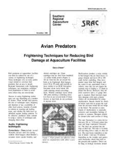 Avian Predators: Frightening Techniques for Reducing Bird Damage at Aquaculture Facilities