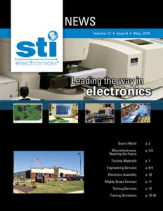 NEWS Volume 12 • Issue 8 • May, 2014 Leading the way in 	 electronics