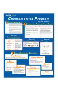 Chemometrics Program 1 GOALS & APPROACH  Goals: Research and Development to enhance or improve our