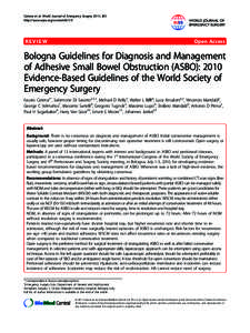 Catena et al. World Journal of Emergency Surgery 2011, 6:5 http://www.wjes.org/contentREVIEW  WORLD JOURNAL OF