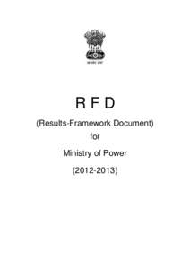 RFD (Results-Framework Document) for Ministry of Power[removed])