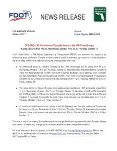 Full Closures Scheduled on Northbound Floridas Turnpike at I-595.pdf