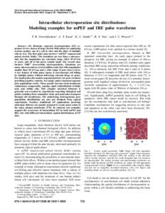 Intracellular Electroporation Site Distributions: Modeling Examples for Nspef and IRE Pulse Waveforms