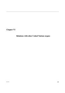 Chapter VI[removed]Relations with other United Nations organs