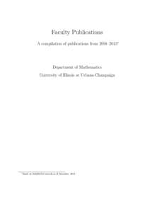 Faculty Publications A compilation of publications from 2008–2013∗