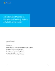 A Systematic Method to Understand Security Risks in a Retail Environment Version 1.03 Final