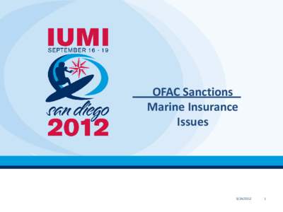 OFAC Sanctions Marine Insurance Issues