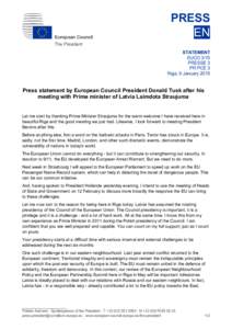 European Council  PRESS EN  The President