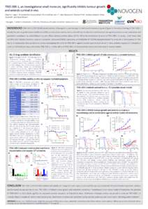 TRXE-009-1, an investigational small molecule, significantly inhibits tumour growth and extends survival in vivo. Eleanor I. Ager1, Dhanalakshmi Sivanandhan2, Ram Sudheer Adluri3, Alex Stevenson4, Eleanor Eiffe1, Andrew 