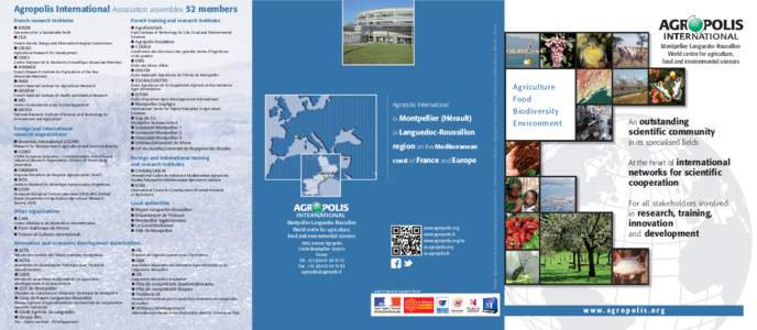 Agriculture / Agropolis Fondation / SupAgro / CGIAR / Montpellier 2 University / Montpellier / Agropolis / Institut de recherche pour le développement / Languedoc-Roussillon / France / Agriculture in France / Agropolis International