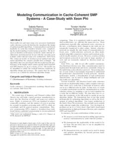 Modeling Communication in Cache-Coherent SMP Systems - A Case-Study with Xeon Phi ∗ Sabela Ramos