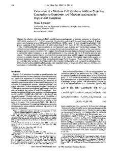 J. Am. Chem. SOC.1994,116, [removed]Calculation of a Methane C-H Oxidative Addition Trajectory: Comparison to Experiment and Methane Activation by