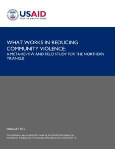 iuhy  WHAT WORKS IN REDUCING COMMUNITY VIOLENCE:  A META-REVIEW AND FIELD STUDY FOR THE NORTHERN