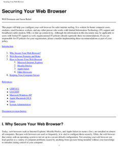 Securing Your Web Browser
