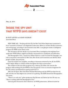 NYPD Intelligence Oversight