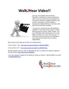 Walk2Hear Video Coming Soon