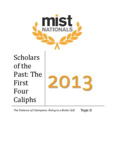 Scholars of the Past: The First Four Caliphs