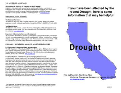 Microsoft Word - FINAL Disaster Brochure for Drought[removed]doc