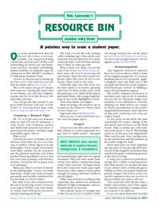 Don Lancaster’s  RESOURCE BIN number sixty three  A painless way to scam a student paper.