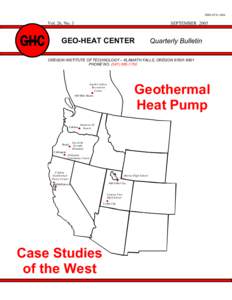 Geo-Heat Center Quarterly Bulletin Vol. 26, No. 3.