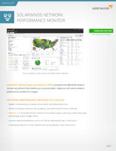 DATASHEET  SOLARWINDS NETWORK PERFORMANCE MONITOR Fully Functional for 30 Days