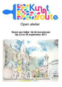 Open atelier Neem een kijkje bij de kunstenaar Op 23 en 24 septemberAfbeelding voorzijde: Germ de JongHoutsnede Grote Kerk)