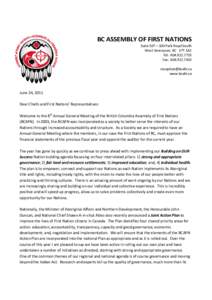 Microsoft Word - Tab 1 - Letter from Regional Chief (FINAL)