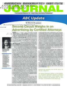 The Essential Resource for Today’s Busy Insolvency Professional  ABC Update By Martha R. Lehman  Second Circuit Weighs in on