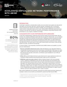 ACCELERATE VIRTUALIZED NETWORK PERFORMANCE WITH 6WIND BROCHURE INTRODUCTION