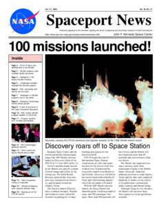 Oct. 27, 2000  Vol. 39, No. 21 Spaceport News America’s gateway to the universe. Leading the world in preparing and launching missions to Earth and beyond.