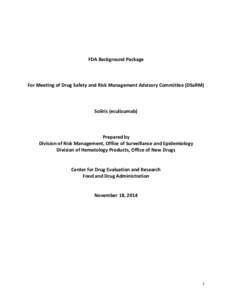AC Briefing  Drug Safety and Risk Management Advisory Committee (DSaRM[removed]