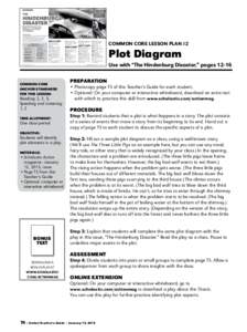 Common core lesson plan #2  Plot Diagram Use with “The Hindenburg Disaster,” pagesCommon core