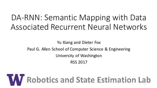 DA-RNN: Semantic Mapping with Data Associated Recurrent Neural Networks