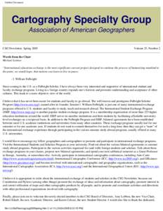 Untitled Document  Cartography Specialty Group Association of American Geographers CSG Newsletter, Spring 2005