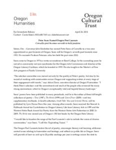 Lawson Fusao Inada / John Kitzhaber / Oregon / Oregon Cultural Trust / Peter Sears