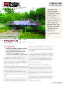 CASE STUDY  Rural Electrification “The Hibiscus Villa